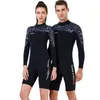 Maillots de bain à fermeture éclair complète maillots de bain hommes femmes à manches longues plongée Surf peau lisse combinaison de plongée libre Surf