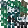 Kelly Green Saquon Barkley Jason Kelce Jalen Hurts Football Jersey AJ Brown DeVonta Smith Brian Dawkins Nolan Jalen Carter Goedert Darius Slay Graham