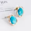 Stud Earrings ER-00529 Luxury Opal Jewels Silver Plated Modern Women's Flower 2024 Y2k Jewelry Mother's Day Gift