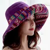 Cappelli a tesa larga Cappello da sole Bordo largo Doppia ombreggiatura Tutto per pescatori Visiere leggere etniche per la corsa del vento per le donne Invia