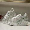 Casual Schoenen Platform Bling Decoratie Dames Sneakers Gekruist Ontwerp Ronde Neus Plat Met Hakken Tenis De Mujer Plataforma