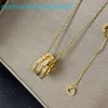 2024 Schmuck Designer Marke Halsketten Knochen Halskette Schlangenförmige Drei Ringe Sky Star Anhänger Fashion Net Rot Schlüsselbein Kette Weibliche