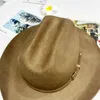 100% laine Western Cowboy Chapeaux pour Unisexe Cream Cowgirl Hat Women Party Top Hat Men Breen Panama Cap en plein air chapeau 240312