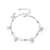 Anklets New Foot Jewelry Sier Anklet Link Chain for Women Girl Bracelets 패션 도매 드롭 배달 DHN57