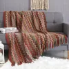 Couvertures Boho jeter couverture tricot couvre-lit sur le lit géométrie bohème canapé couverture décorative maison