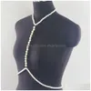 Other Stonefans Fashion Pearl Body Chain Bra Necklace Harness For Women Summer Y Bikini Crystal Belly Waist Beach Jewelry Drop Deliver Dhcvw