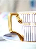 Kupalar üst düzey enfes ikindi çayı yaratıcı ev seramik kahve fincanı yemeği ve kaşık