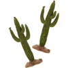 Kwiaty dekoracyjne 2PCS Artificial Cactus Symulacja roślinna pulpit fałszywy ozdoba dekoracyjna