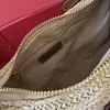 Modeontwerper Totes Strozak voor dames Nylon schoudertas Hobo-tas met lange schouder Schuine stokbrood Kleine damestas met geschenkdoos Maat 23 cm