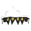 Party Decoration 2024 Graduation Banner Supply Hanging Ornament Garland Decors Background Sign Pography Backdrop Decorative Banners The