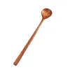 Spoons Mixing Spoon Soup Cooking Coffee Tea Stirring Portable Wooden For Kitchen Accessories Pot