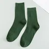 Herrensocken Herbst Winter Reine Farbe Herren Baumwolle Warm Schwarz Und Weiß Glückliche Männliche Geschenke Für Männer EUR 39-44 387