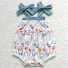 Clothing Sets Western Short Sleeve Girls Baseball Boutique RTS Summer Jumpsuit Baby Clothes Romper