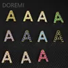 DOREMI Donna Coloful Zircone Lettera iniziale Bracciale a spirale sfalsato Lettere personalizzate Fascino Cuore Stella Luna Simbolo Bracciale regalo 240307