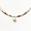 Choker onregelmatige vorm geverfd natuurlijke schelp kralen ketting retro charme strand sieraden cadeau verkopen