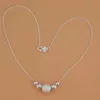 Pendant Necklaces Charms wedding party silver color cute lady bead women necklace jewelry fashion beads chain LN019L2403L2403