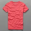 MENS KORT SLEEVE BOMULL T SOMMER SOMMERMODE SOPT THIN SLUB SOLID BEACHABLE MANA TOPS TEE TSHIRTS 240313