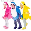 cosplay Anime-kostuums Nieuwe kinderen Unisex Kinderfamilie Haai Rollenspel Springset Haai Babyplezier Halloween Carnaval Feest KindervakantiecadeauC24320