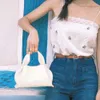 Sac à main de styliste en cuir véritable pour femmes, sacs à boulettes, à la mode, à bandoulière unique, boîte à déjeuner carrée, sac nuage