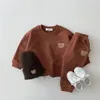 Vêtements une pièce pour bébé fille, ensemble de combinaison à manches longues pour petit frère, né garçon, 240313