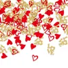 Dekoracja imprezy 200pcs Love Xoxo papierowe cekiny konfetti w kształcie serca na walentynkowe zapasy stołu ślubne
