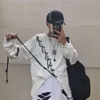 Yamamoto Yoji Dark Wind Instagram Super Hot High Street Hip Hop Personlighet Diy Bind Loose Thin Long Sleeved tröja för män och kvinnor