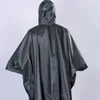 Regenmäntel 3-in-1 Unisex-Regenmantel mit Kapuze für Erwachsene, kratzfeste, langlebige Regenkleidung, Camping, Picknick
