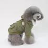 Köpek giyim polar astar ekstra ılık kapüşonlu kışlık küçük ceket köpek palto kapşonlu ile