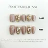 10 pçs/set feito à mão dicas de unhas falsas pressione na capa completa arte de unhas falsas para dicas de manicure xs s m l