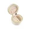 Jewelry Pouches Spot Mini Round Velvet Ring Storage Box Portable Packaging