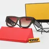 Metall F Rahmenlose Sonnenbrille Designer Sonnenbrillen Marke Brief Frauen Brillen Mann Verbundene Brille Strandbrille Adumbral UV-beständige PC-Sonnenbrille
