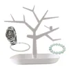 Dekorativa plattor Hållbart hushåll Halsband Bird Tree Earring Hyllor Display Organiserarsmycken Stativ Armband Plastkvinnor Ring Tray