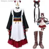 cosplay Anime Costumes Anime virtual YouTuber NIJISANJI Inui Toko role-playing wig Japanese maid attic dress boots womens Kaii Christmas party setC24320