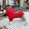 Designer-Hundekleidung, luxuriöse Hundebekleidung, weicher Hunde-Kapuzenpullover aus Baumwolle mit klassischem Buchstabenmuster, warme Haustier-Sweatshirts für den kalten Winter für kleine, mittelgroße Kätzchen, Welpen, S A992