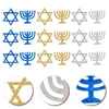 Party Decoration Hanukkah Glitter Cutouts Star David Confetti Holiday Menorah Gold Blue Silver Table Scatter