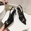 Designer Sandals Heels Women's Dress Shoes Lace Edge Brand 10cm 6,5 cm Bow Fashion Elegant Women's Fashion House Party Wedding Comfort Shoes White Black Sizes 35-42