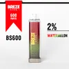 100% Original BREZE STIIK BS600 Puff Jetable E Cigarette Vaper Bar 600 Puff Batterie Puissance 500mAh Non rechargeable 2ml 12 Saveurs Vape Kit