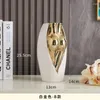 Vases European Style Ceramic Hip Vase Creative Art Home Decoration Ornaments Living Room TV Cabinet Handicrafts