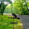 1 adet kedi ve fare weathervan siluet sanat siyah metal rüzgar kanatları açık havada dekorasyonlar çatı bahçesi için bahçe 240318