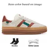 Scarpe casual da donna con plateau in pelle scamosciata di lusso in pelle scamosciata di lusso, quasi giallo crema, verde collegiale, rosa selvatico, gomma, nero bianco, scarpe da ginnastica super pop, taglia 36-40