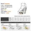 Kleidschuhe Neue 2022 Damen Niet Transparente Sandalen Hollow Out Wedge High Heel Schuh Silber Super Nachtclub Stahlrohr Tanzen H2403213R7NKTQA