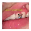 Couleur cristal papillon cristal dentifrice décoratif beauté diamant blanchiment des dents diamant gros dents gemmes