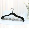 Kitchen Storage 10 Pack Clothes Hangers With Clips Black Velvet Use For Skirt And Hanger Pants Ultra Thin No Slip