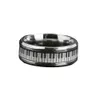 Clavier électronique argenté en acier inoxydable, bague de Couple personnalisée pour hommes et femmes, bijoux