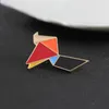 Brooches Cute Origami Birds Puzzle Colorful Enamel Pins For Girls Women Kid Cartoon Animal Button Denim Badge Jewelry