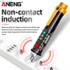 Medidores de corrente ANENG VD902 Smart Non-Contact Voice Broadcast Voltage Meters Tester Pen AC Tensão 12-1000V Infravermelho Laser Ferramenta de sensor elétrico 240320