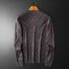 Männer Pullover Designer Mode Streifen Herbst/Winter Rundhals Gedruckt Unten Strickwaren Casual Pullover Pullover C6XH