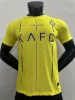 22 23 24 Al Nassr FC Soccer Jerseys 2023 2024 Ronaldo Hommes Enfants Kit Uniforme Accueil Jaune CR7 Garçons Football Shiirt T Alnassr Troisième Quatrième Martinez Ghareeb Arabie Saoudite