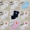 Combinaisons pour tout-petits, body pour nouveau-né imprimé ours, taille 73 à 110, ensemble T-shirt d'été pour nourrissons, manches courtes et shorts, 24 mars, nouvelle collection