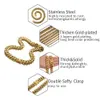 Topgrillz rostfritt stål guldfärg kubansk kedje kran knapp hip hop mode smycken för gåva 6m10mm12mm14mm16mm 240315
